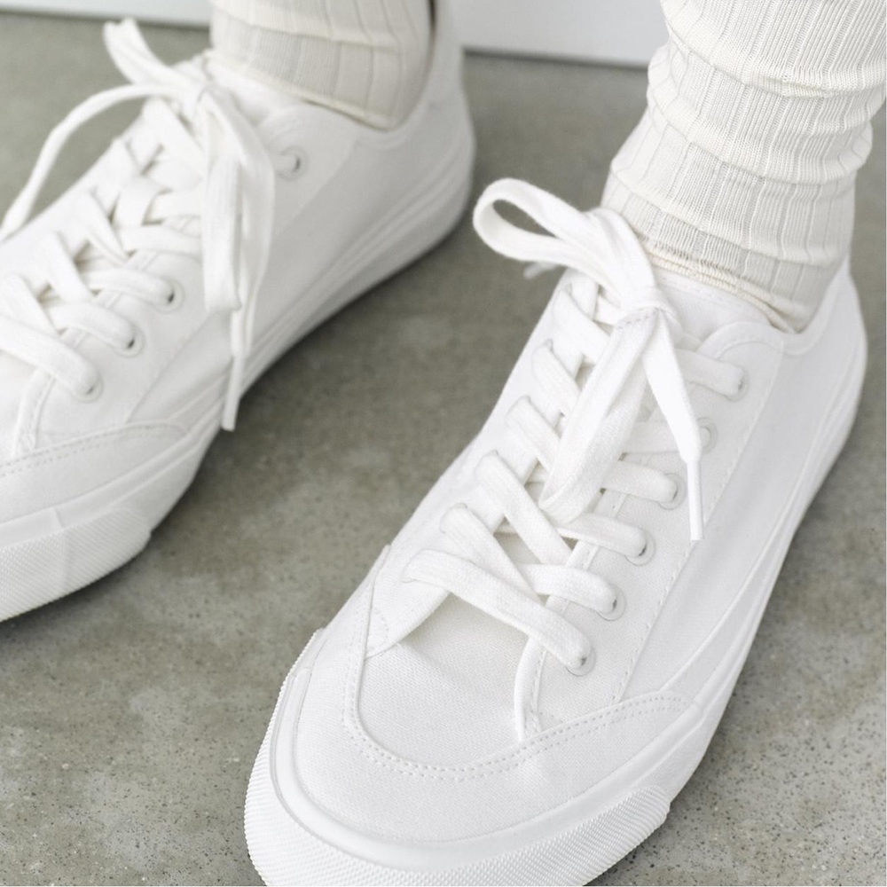 Zara White Canvas Sneakers - Picture 5 of 5